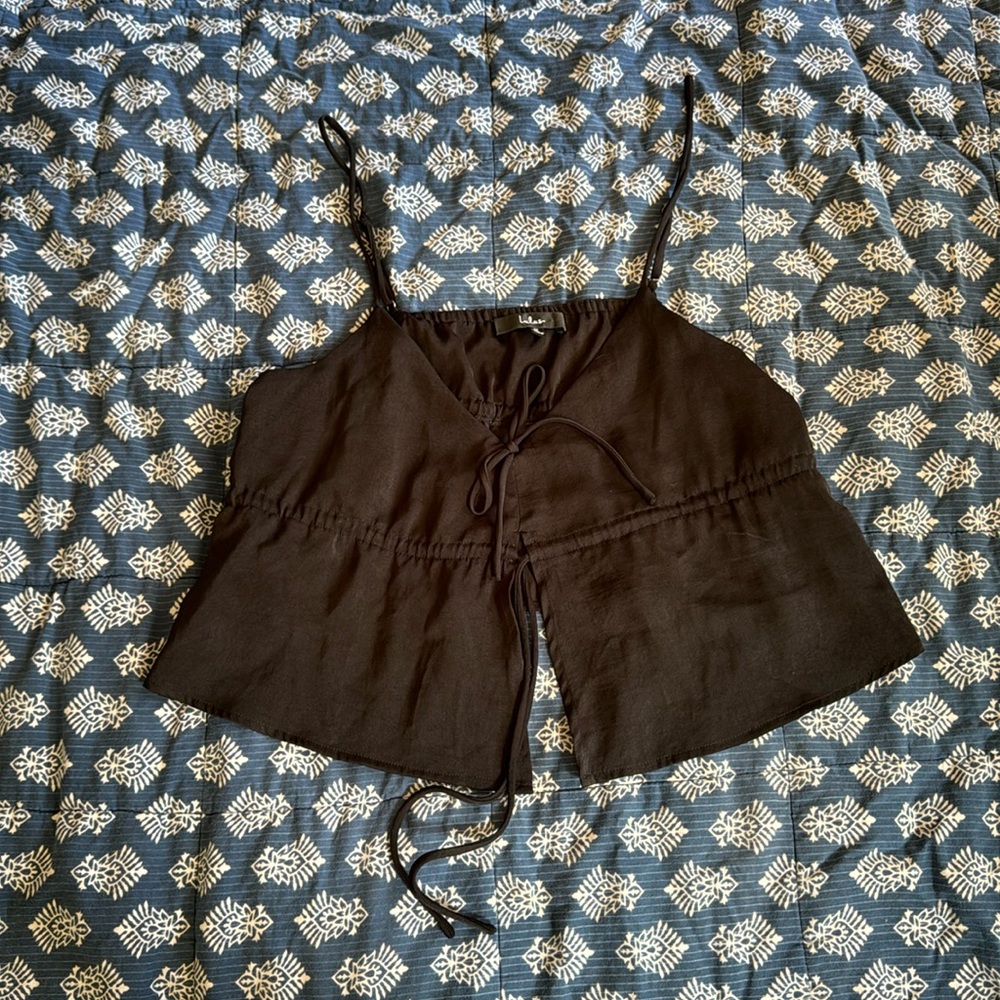 Black drawstring top